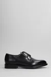 Santoni Man Lace-up Shoes Black Size 9 Leather In Black