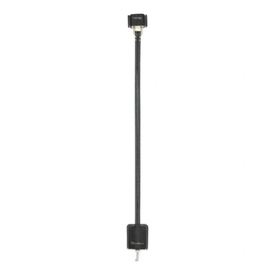 Santoni Black Leather Lock Charm