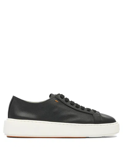 SANTONI SANTONI BLACK RUBBER SNEAKERS
