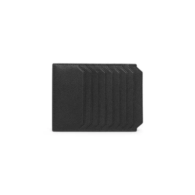 Santoni Black Tumbled Leather Document Holder