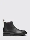 Santoni Elastic-panel Leather Boots In Black