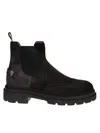 Santoni Side Elasticated-panel Ankle Boots In Grey