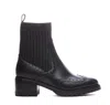 Santoni Sock-style Slip-on Ankle Boots In Black