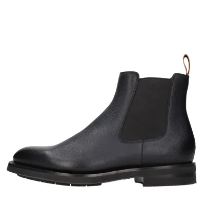 Santoni Boots In Black