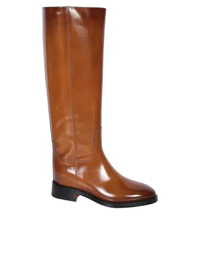 Santoni Riding Brown Boot