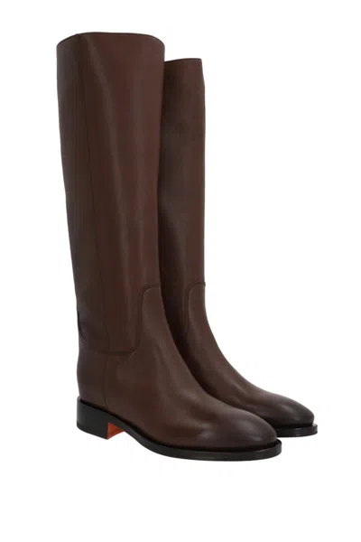 Santoni Boots In Brown