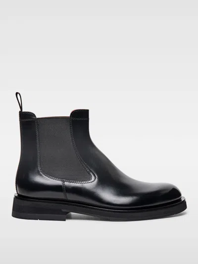 Santoni Boots  Men Color Black In 黑色