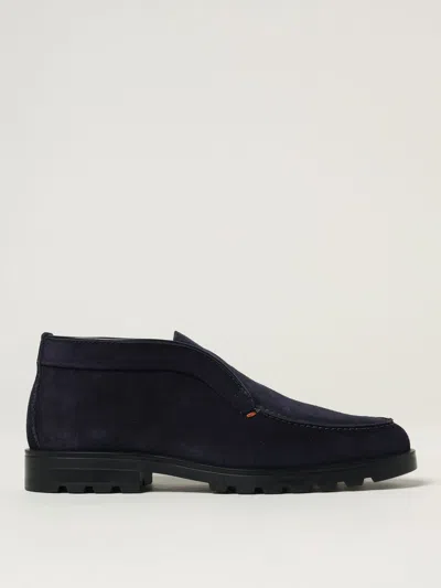 Santoni Boots  Men Color Blue