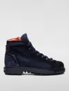 Santoni Man Ankle Boots Midnight Blue Size 12 Soft Leather In Blau