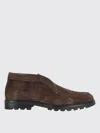 Santoni Tonal Sole Ankle Boots In Brown
