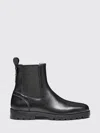 Santoni Elastic-panel Leather Boots In Black