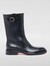 Santoni Woman Ankle Boots Black Size 7 Leather In Schwarz