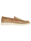 Santoni Slip-on Shoes With Round Toe And Rubber Sole