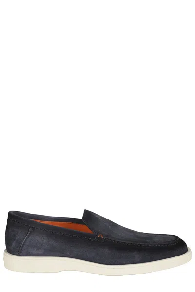 Santoni Botanist Moccasin In Blue