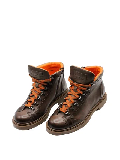 Santoni Ankle Boots In Brown