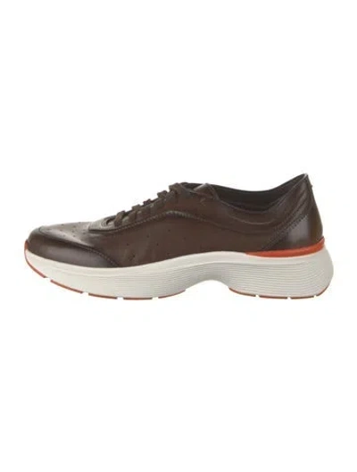 Pre-owned Santoni Bounce Athletic Sneakers In Brown