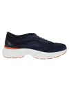 Santoni Bounce Lace-up Sneakers In Blue
