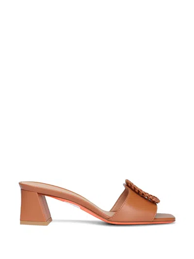 Santoni Braided-buckle Sandals In Multi