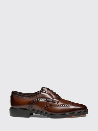 Santoni Brogue Shoes Men  In Brown