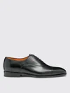 Santoni Leather Oxford Shoes In Black
