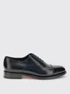 Santoni Man Lace-up Shoes Dark Brown Size 7 Leather In Black