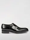 Santoni Ira Double Monk Strap Shoe In Black
