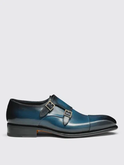 Santoni Brogue Shoes  Men Color Blue