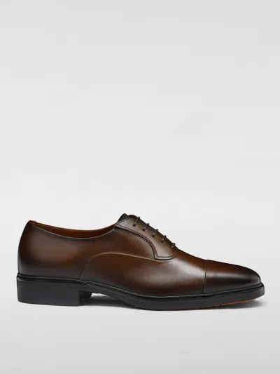 Santoni Brogue Shoes  Men Color Brown