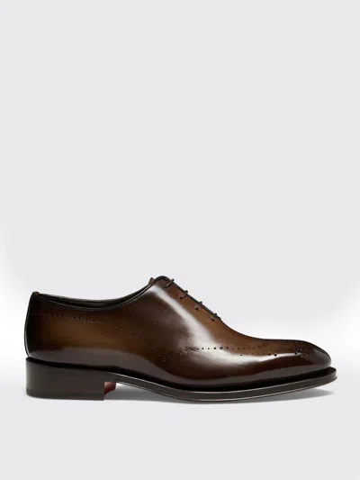 Santoni Brogue Shoes  Men Color Brown