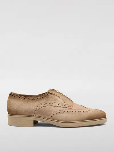 Santoni Brogue Shoes  Men Color Natural In Neutral