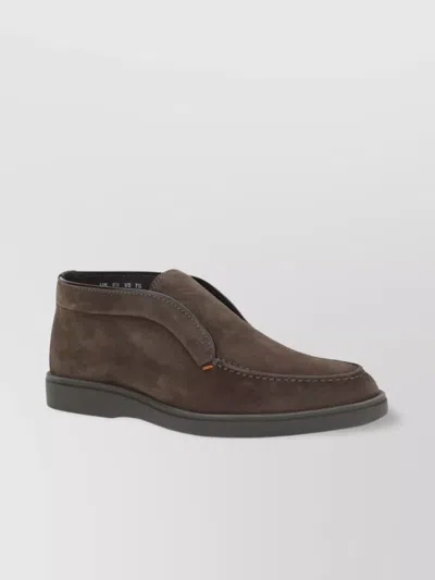 SANTONI BROGUES ROUND TOE RUBBER SOLE