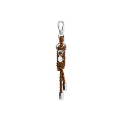 Santoni Brown Leather Knot Charm Urbino Brown