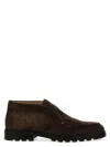 Santoni Tonal Sole Ankle Boots In Brown
