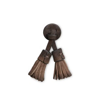 Santoni Brown Suede  Icona Tassels Sabbia D'inverno Brown