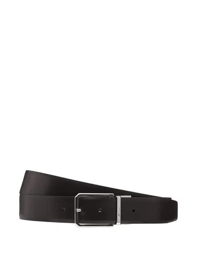 Santoni Buckle-fastening Leather Belt In Black