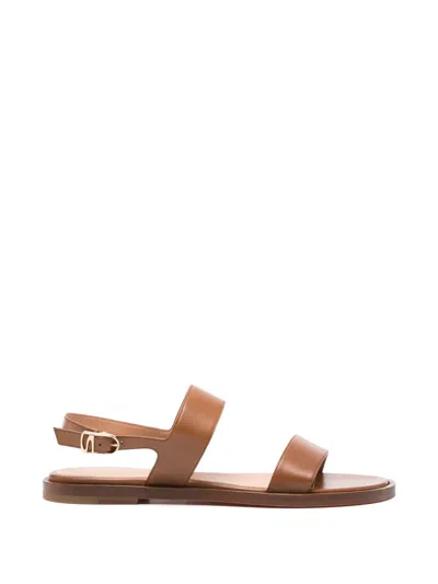 Santoni Buckle-fastening Leather Sandals In Multi