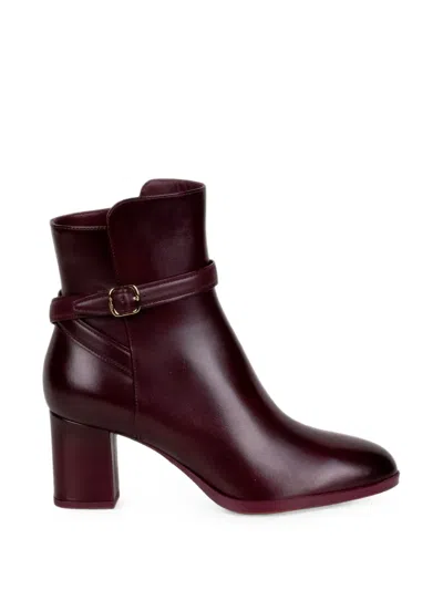 Santoni Buckle-strap Leather Ankle Boots In Multi