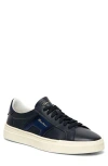 Santoni Burnished Colorblock Sneaker In Blue