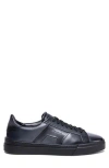 Santoni Burnished Colorblock Sneaker In Grey