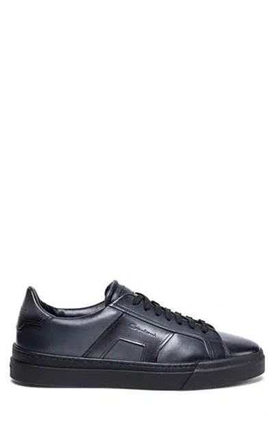 Santoni Burnished Colorblock Sneaker In Grey