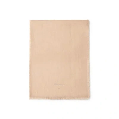 Santoni Camel And Beige Cashmere Two-tone Scarf Natural