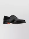 Santoni Man Lace-up Shoes Black Size 6 Leather In Black