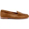 Santoni Carla Suede Penny Loafers In Brown