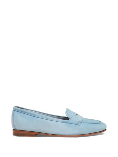 Santoni Carla Suede Loafers In Blue