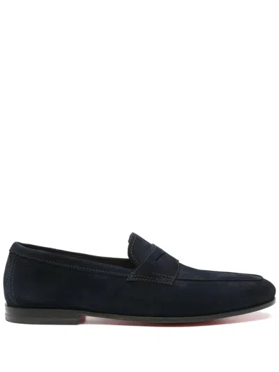 Santoni Carlo Loafers In Blue