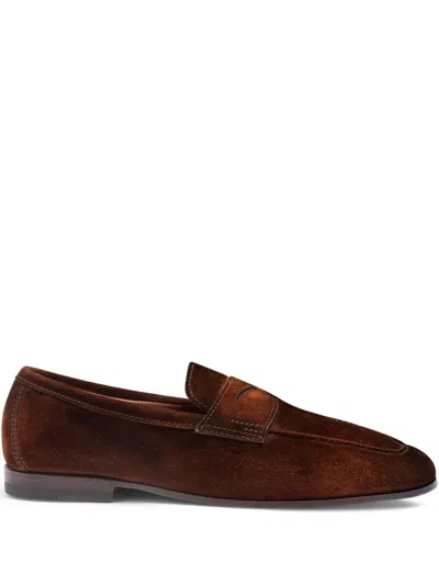 Santoni Carlo Loafer In Braun