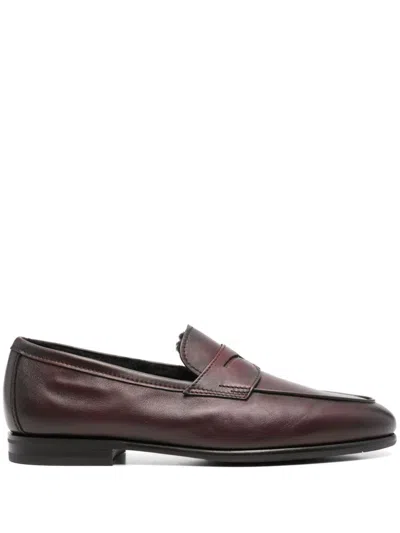 Santoni Carlo Loafers In Brown