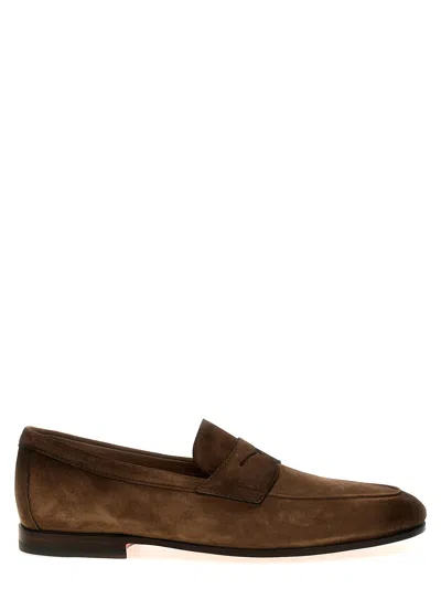 Santoni Carlo Loafers In Brown