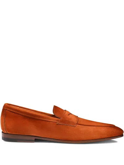 Santoni Carlo Loafers In Orange