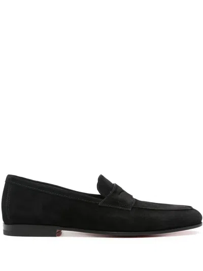 SANTONI CARLO SUEDE LOAFERS